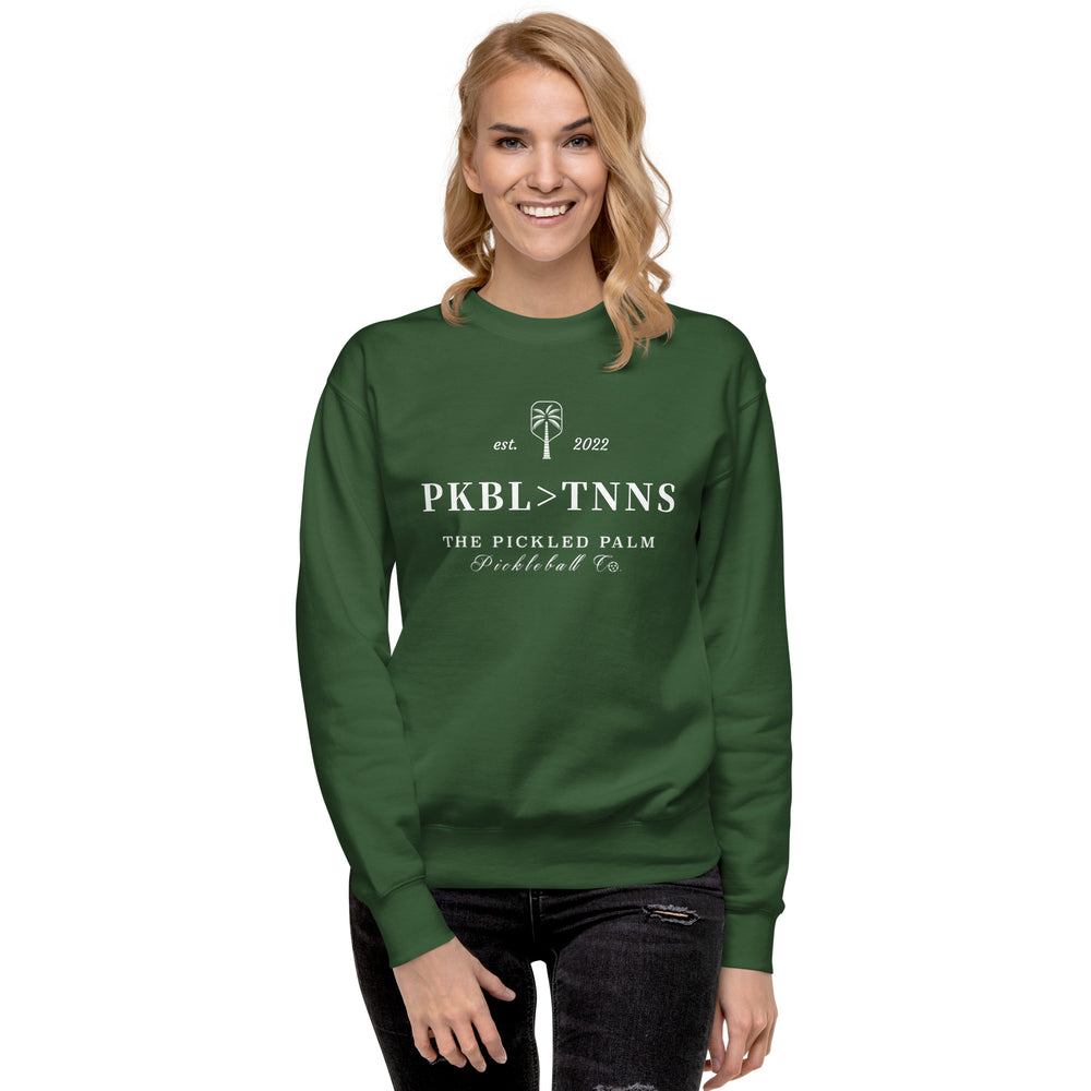 The Pickled Palm Classic Green Pickleball Sweatshirt