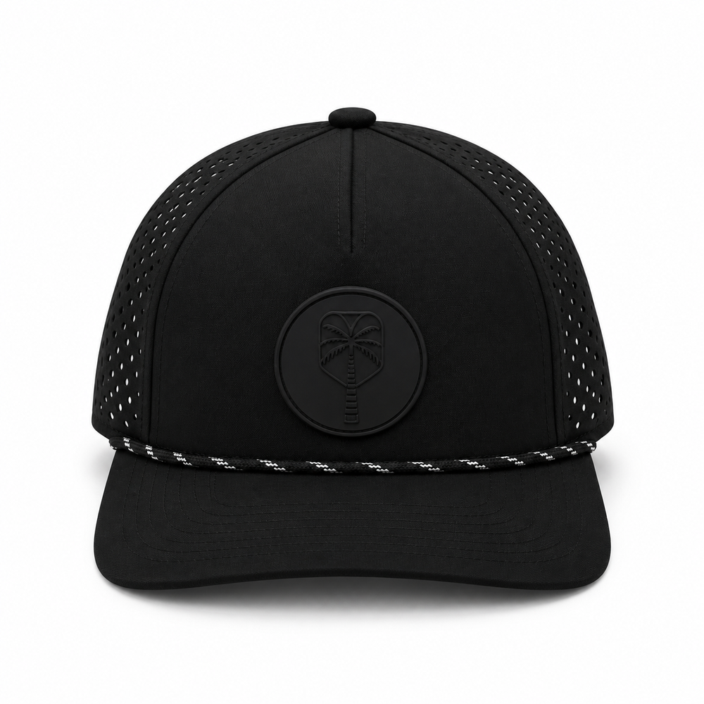 The Late Night Rally Performance Pickleball Hat - Black, view 3 | The Pickled Palm