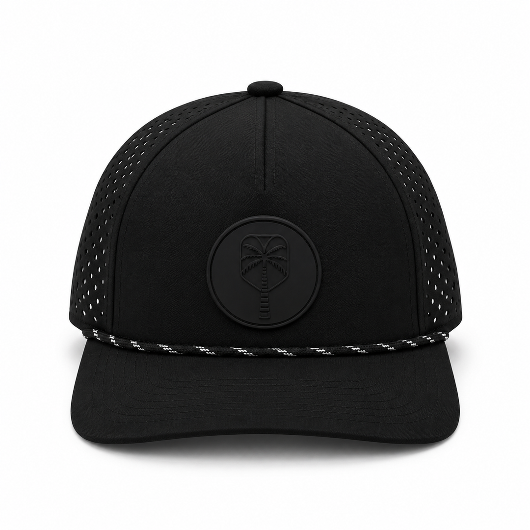 The Late Night Rally Performance Pickleball Hat - Black, view 3 | The Pickled Palm