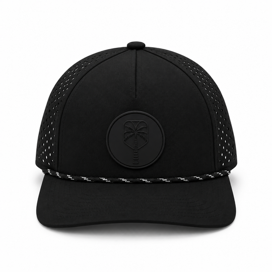 The Late Night Rally Performance Pickleball Hat - Black, view 3 | The Pickled Palm