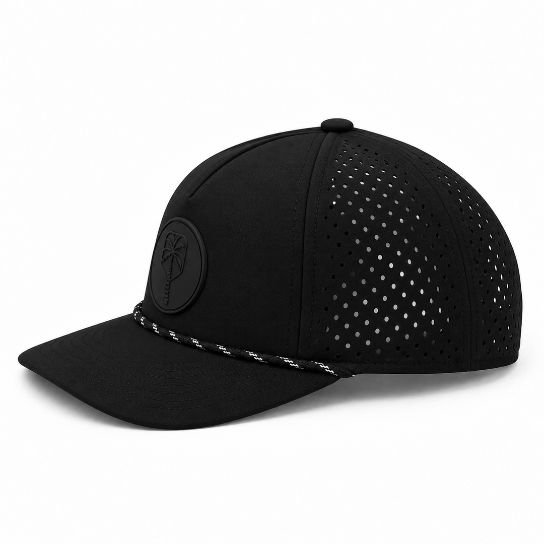 The Late Night Rally Performance Pickleball Hat - Black, view 4 | The Pickled Palm