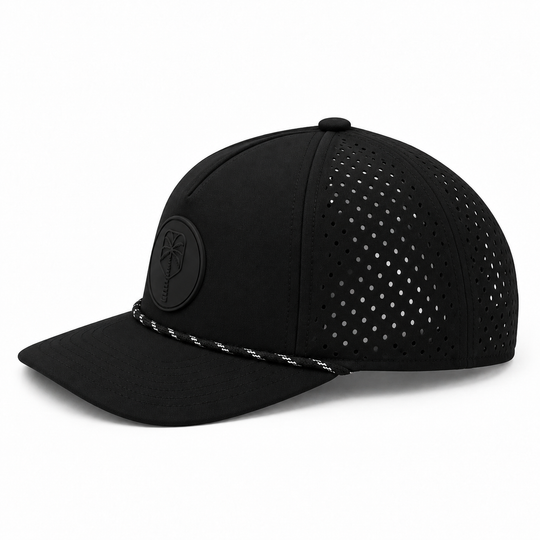 The Late Night Rally Performance Pickleball Hat - Black, view 4 | The Pickled Palm