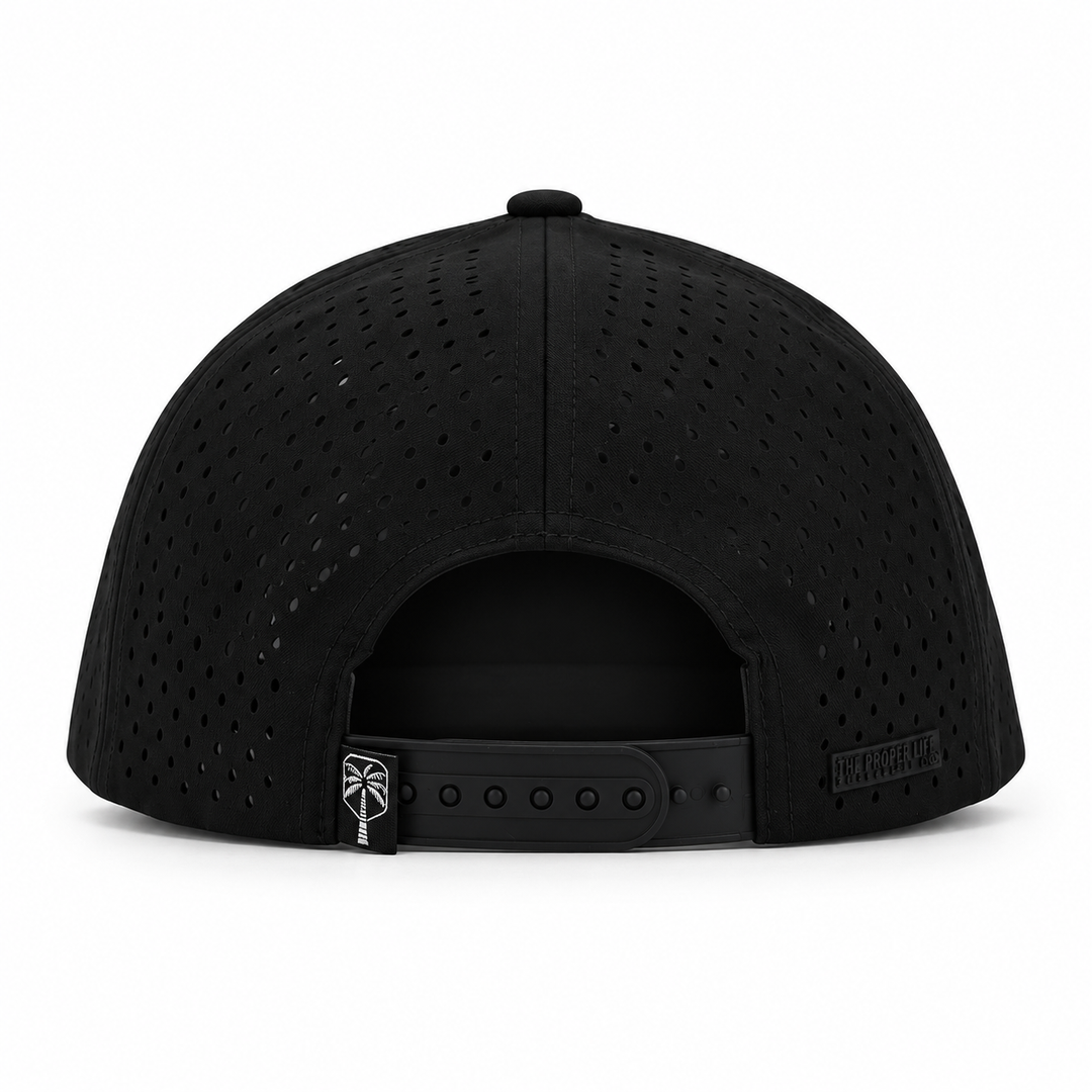 The Late Night Rally Performance Pickleball Hat - Black, view 5 | The Pickled Palm
