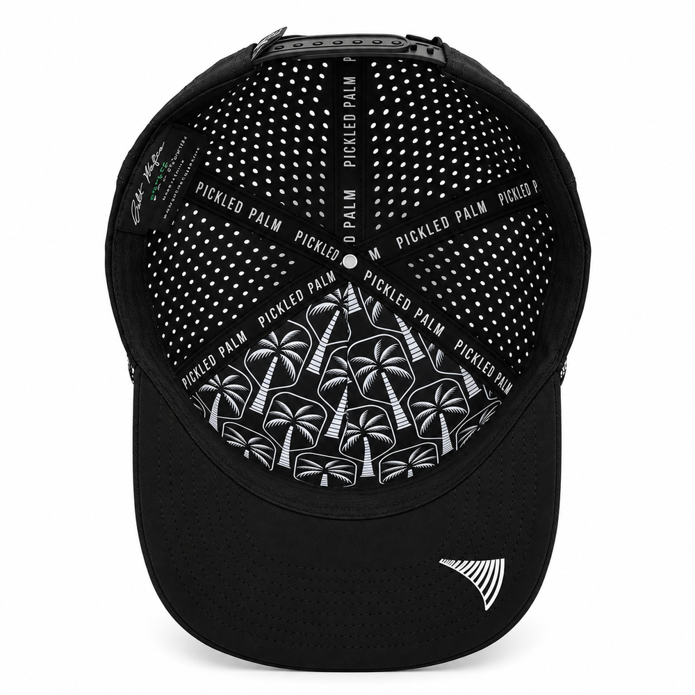 The Late Night Rally Performance Pickleball Hat - Black, view 6 | The Pickled Palm