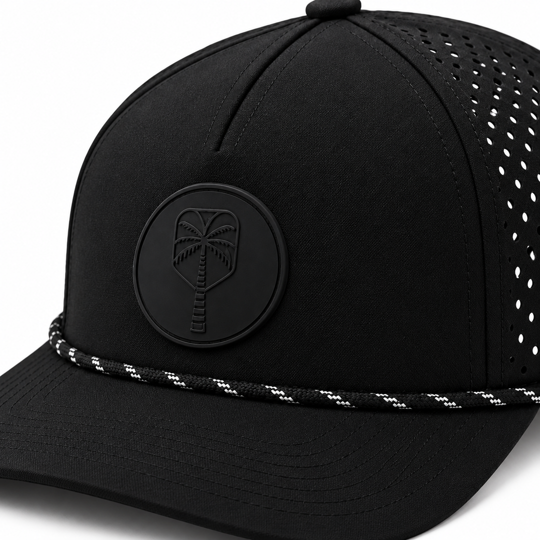 The Late Night Rally Performance Pickleball Hat - Black, view 7 | The Pickled Palm