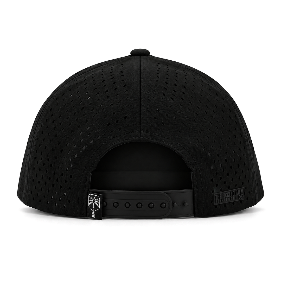 The Late Night Rally Performance Pickleball Hat - Black, view 5 | The Pickled Palm