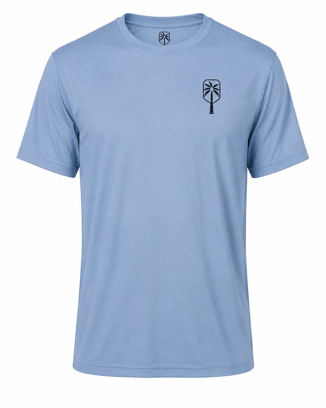 Mens Performance Sky Blue Short Sleeve Pickleball Shirt