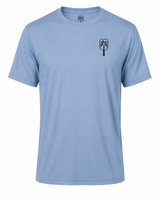 Mens Performance Sky Blue Short Sleeve Pickleball Shirt
