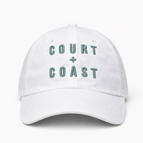 Court & Coast Lightweight Performance Tennis & Pickleball Hat - White