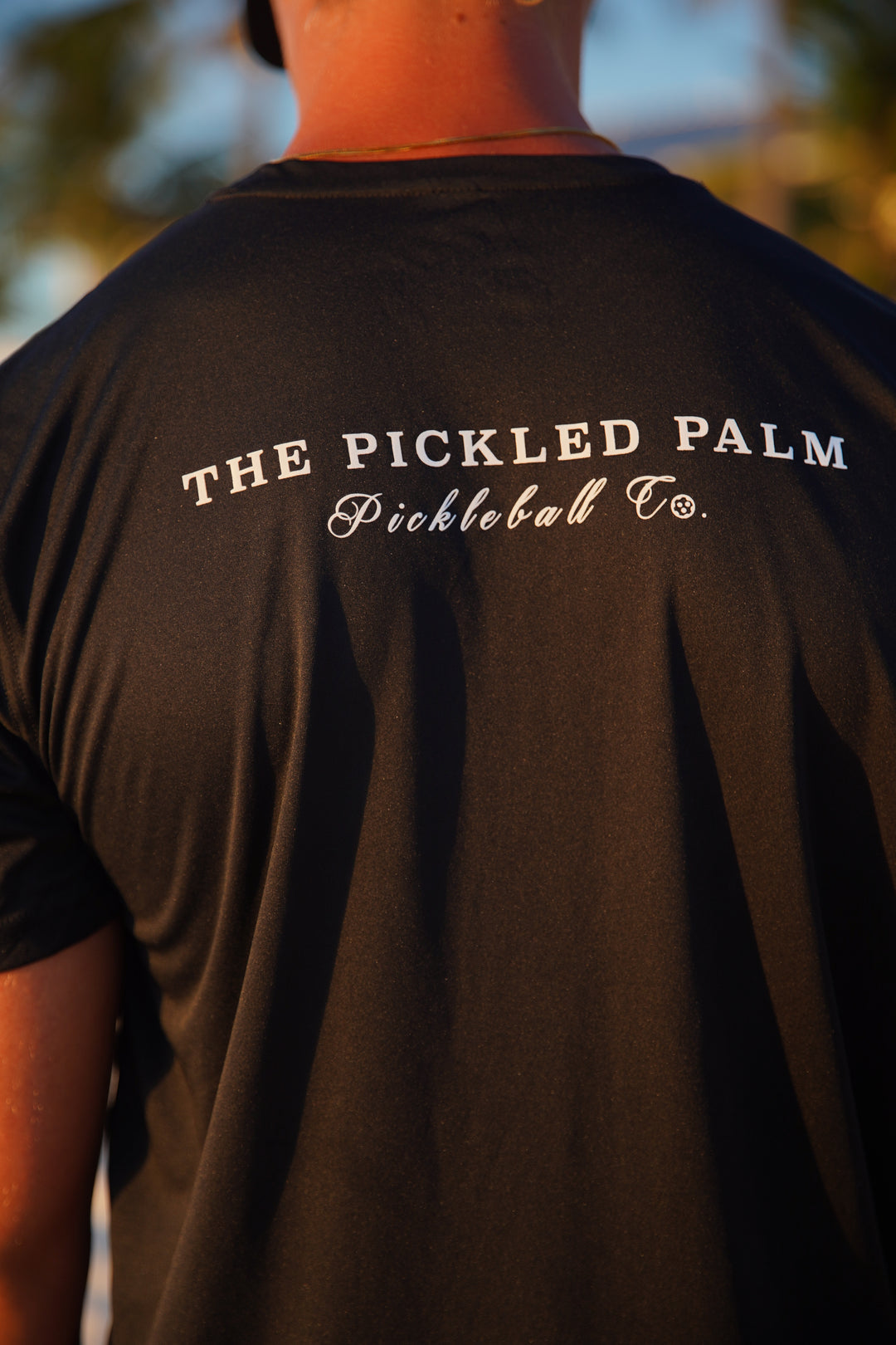 Mens Performance Black Short Sleeve Pickleball Shirt