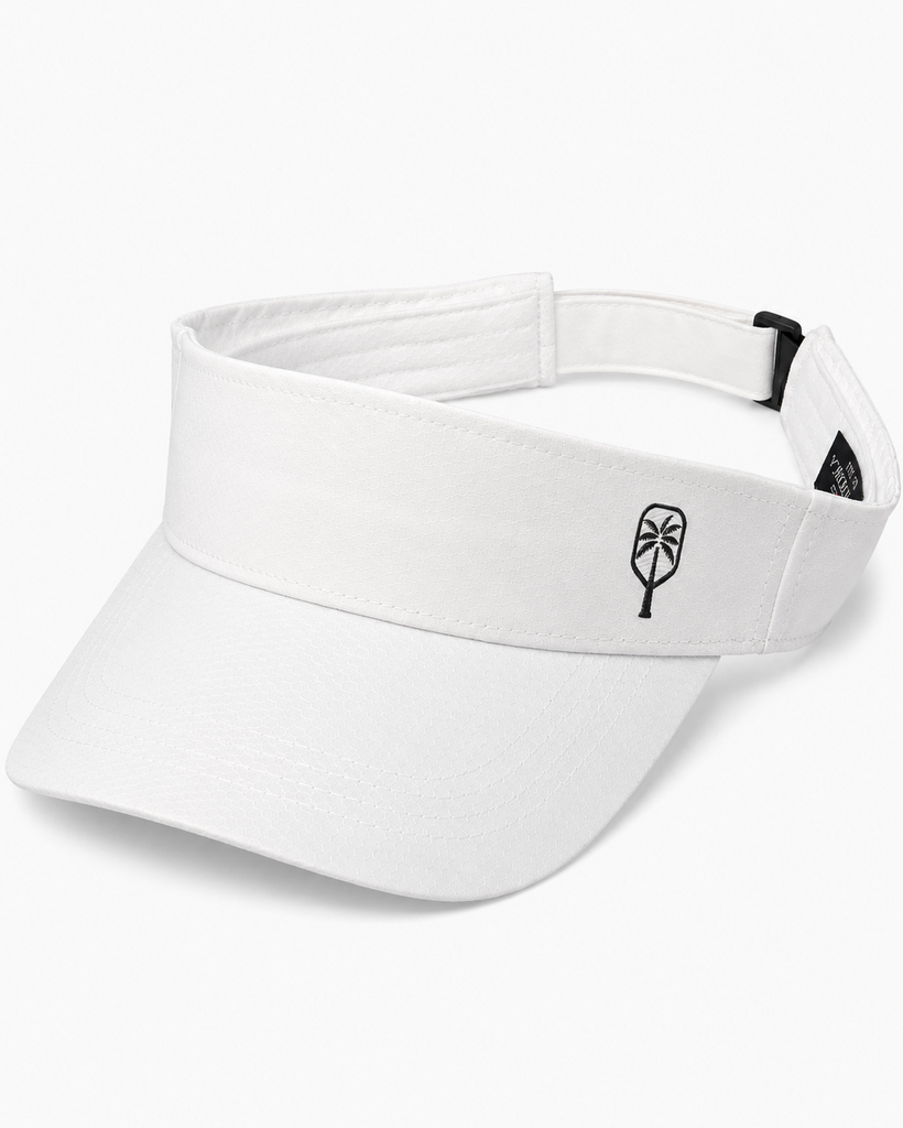 White Pickleball Visor V2.0 | Great Pickleball Gift – The Pickled Palm