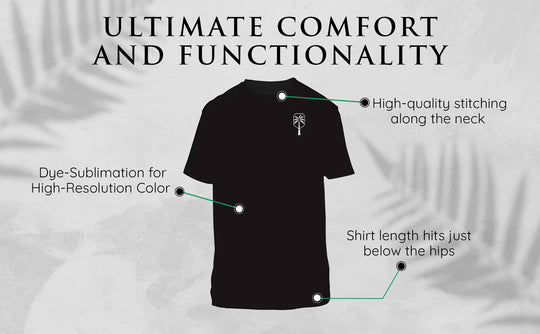 Mens Performance Black Short Sleeve Pickleball Shirt