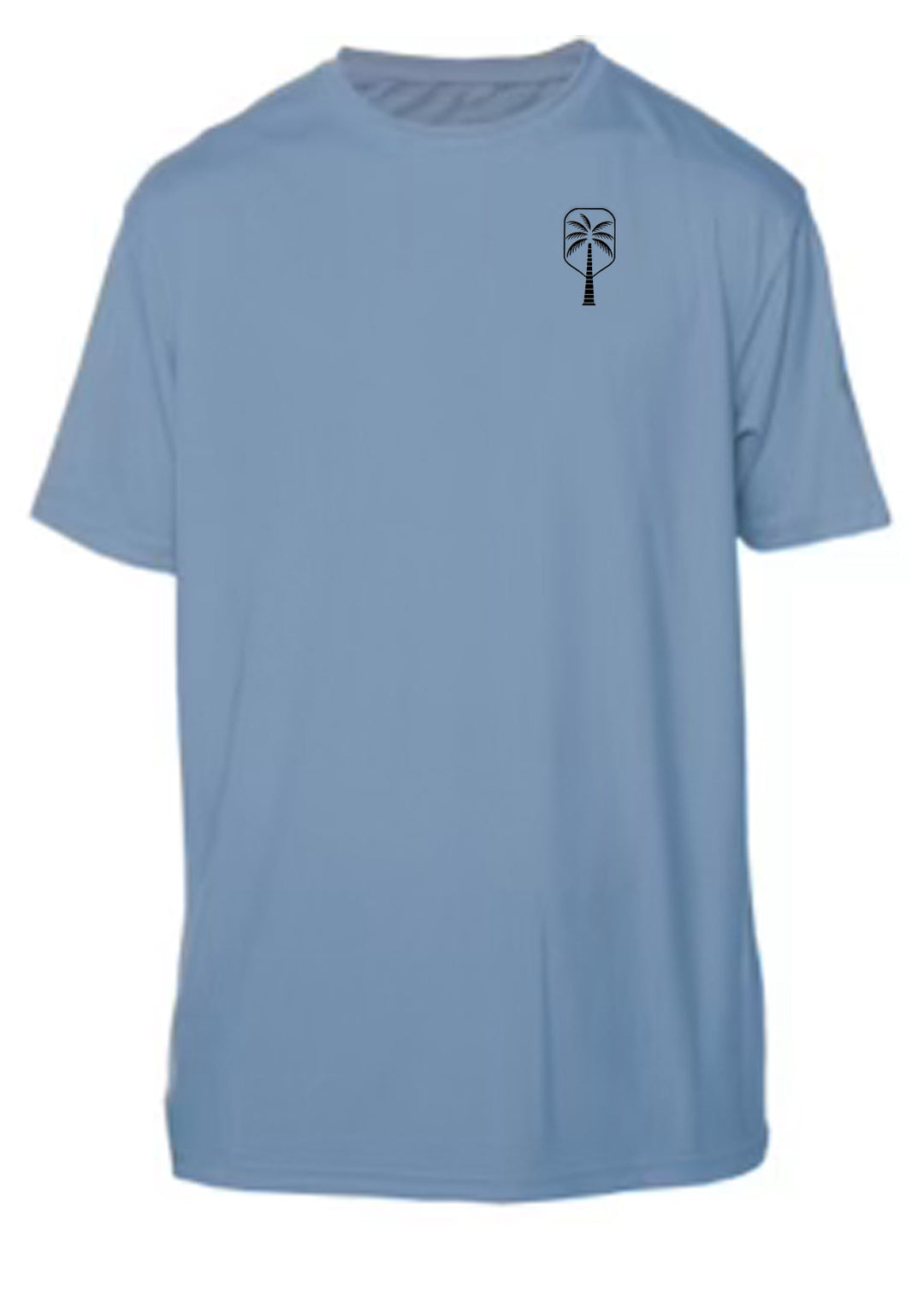 Mens Performance Ocean Blue Short Sleeve Pickleball Shirt