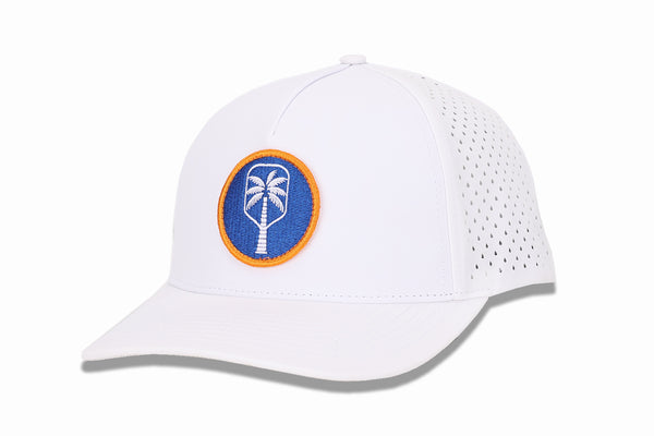 The Sunset Rally Performance Pickleball Hat - White & Blue