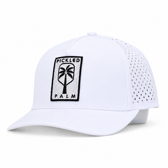 The Whitecap Performance Pickleball Hat - White, view 3 | The Pickled Palm