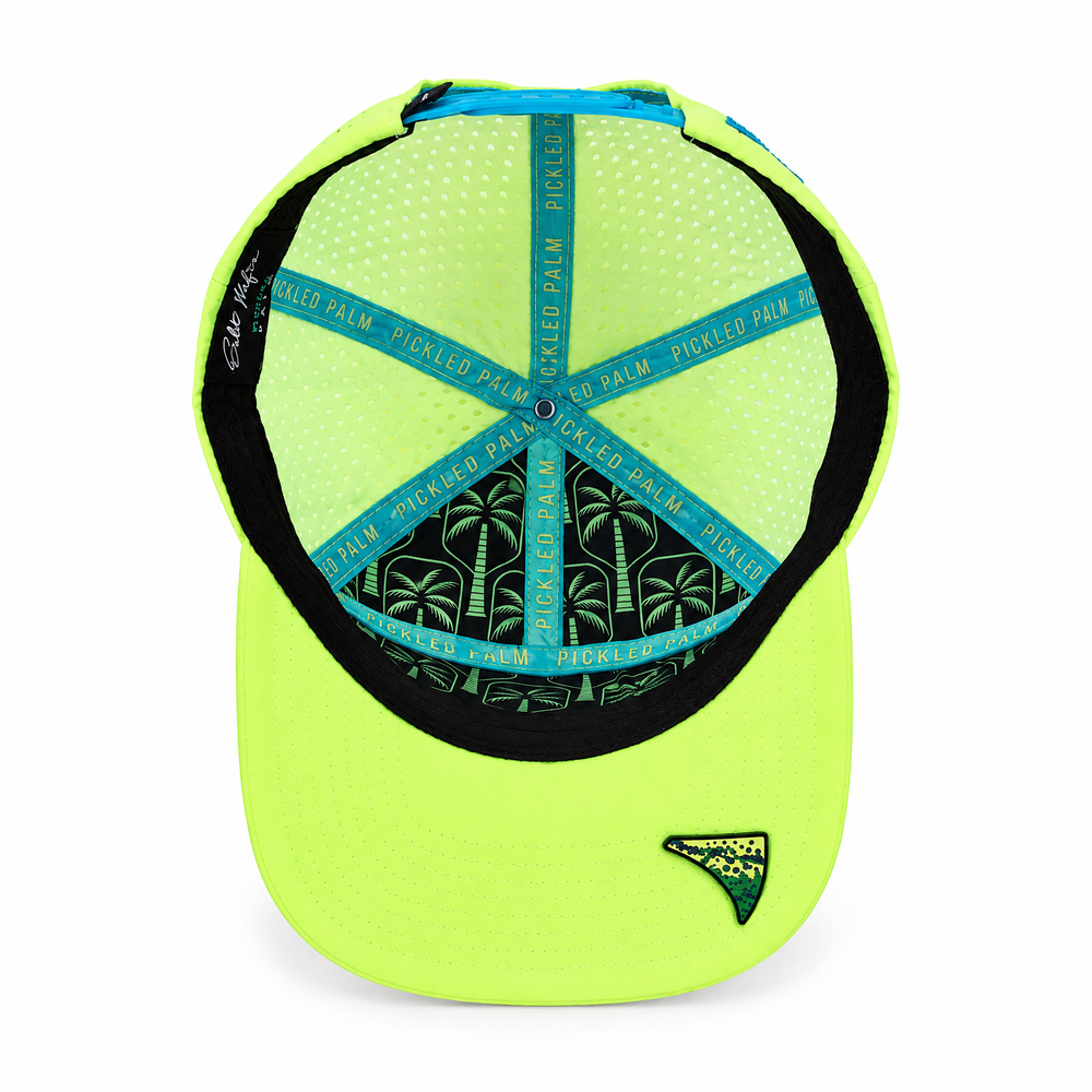 The Sandbar Performance Pickleball & Tennis Hat - Neon Green, view 7 | The Pickled Palm