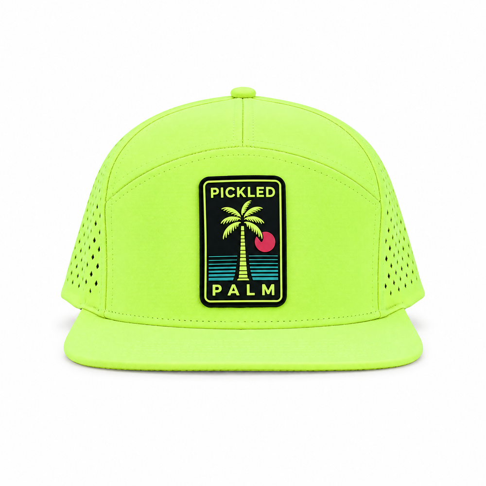 The Sandbar Performance Pickleball & Tennis Hat - Neon Green, view 2 | The Pickled Palm