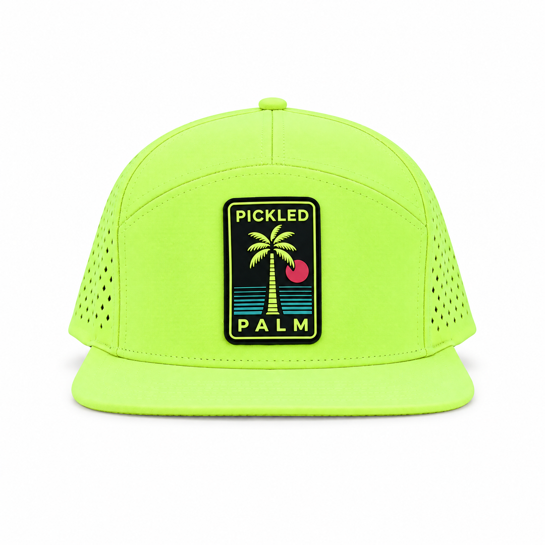 The Sandbar Performance Pickleball & Tennis Hat - Neon Green, view 2 | The Pickled Palm