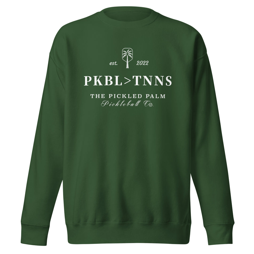 The Pickled Palm Classic Green Pickleball Sweatshirt
